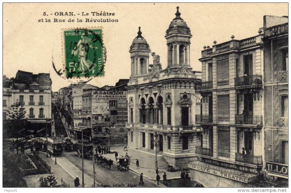 158979-carte-postale-ancienne-algerie-oran-le-theatre-1911